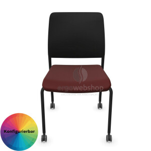 Dauphin Trend Office to-sync meet – Stackable Visitor Chair with Upholstered Back