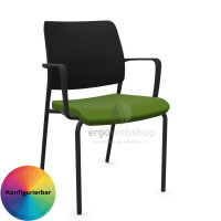 Dauphin Trend Office to-sync meet – Stackable Visitor Chair with Upholstered Back