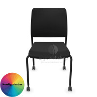 Dauphin Trend Office to-sync meet – Stackable Visitor Chair with Upholstered Back