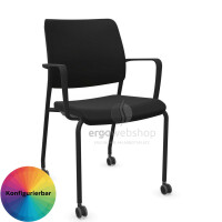 Dauphin Trend Office to-sync meet – Stackable Visitor Chair with Upholstered Back