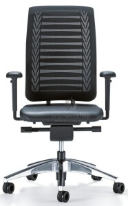 Girsberger Reflex mit Lumbalstütze - gepolsterter Bürodrehstuhl mit Netzrücken (Schnell-Lieferprogramm)
