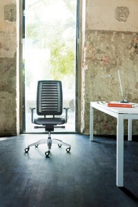 Girsberger Reflex mit Lumbalstütze - gepolsterter Bürodrehstuhl mit Netzrücken (Schnell-Lieferprogramm)