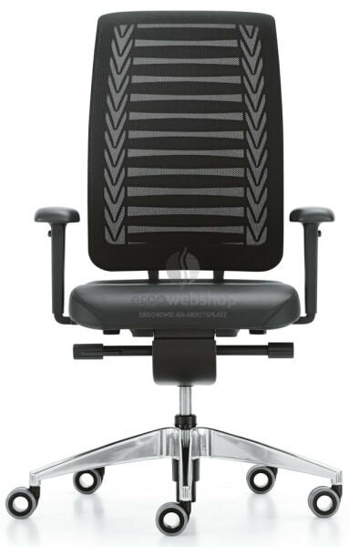 Girsberger Reflex ohne Lumbalstütze - gepolsterter Bürodrehstuhl mit Netzrücken (Schnell-Lieferprogramm)