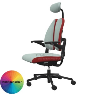 NowyStyl Rohde & Grahl xenium duo back - Office swivel chair with headrest (GS certificate type B)