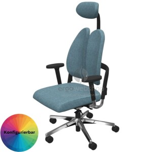 NowyStyl Rohde & Grahl xenium duo back - Office swivel chair with headrest (GS certificate type B)