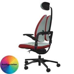 NowyStyl Rohde & Grahl xenium duo back - Office swivel chair with headrest (GS certificate type B)