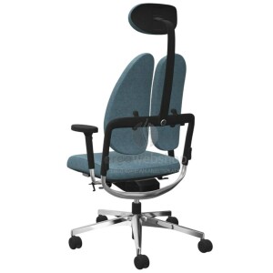 NowyStyl Rohde & Grahl xenium duo back - Office swivel chair with headrest (GS certificate type B)