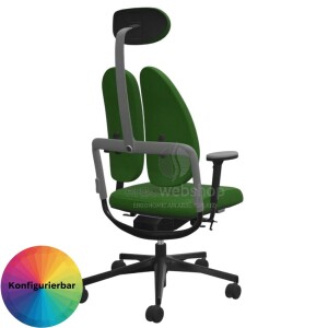 NowyStyl Rohde & Grahl xenium duo back - Office swivel chair with headrest (GS certificate type B)