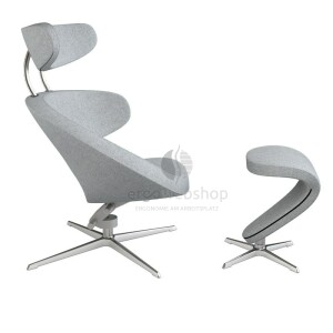 Varier Peel - armchair / comfortable armchair with stool