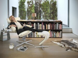 Varier Peel - armchair / comfortable armchair with stool