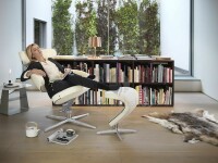 Varier Peel - armchair / comfortable armchair with stool