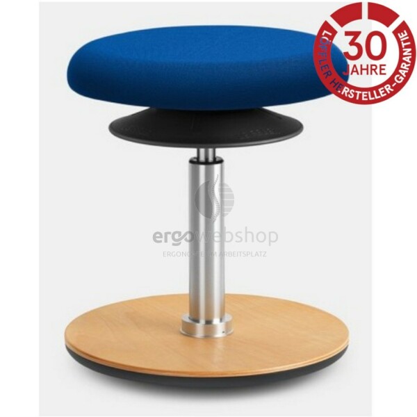 Löffler Ergo 1 - Sitzhocker mit Bodenwippe, Pendelhocker oder Stehhilfe (Ø 30 cm)
