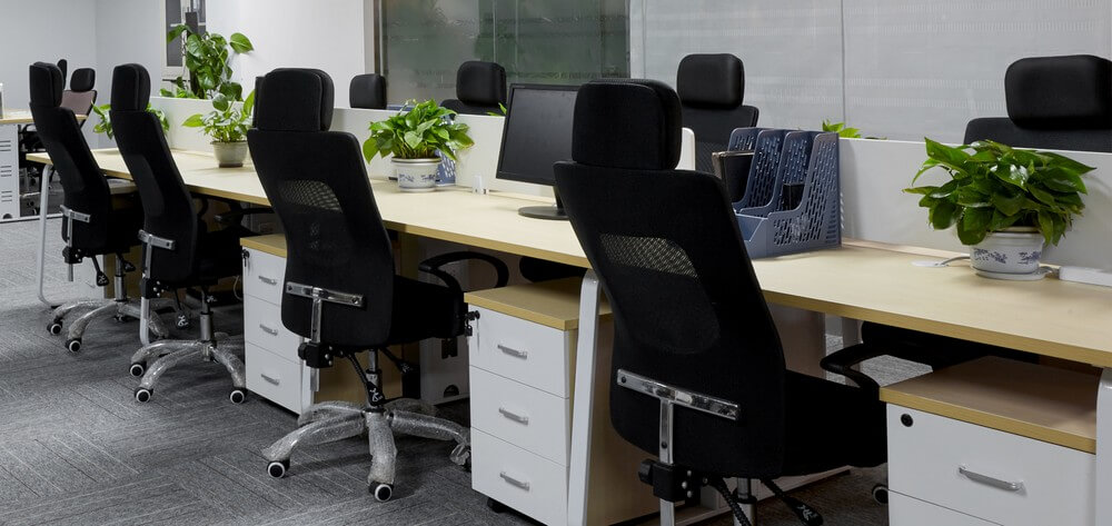 Ergonomic office chairs in the office
