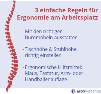 3 einfache Regeln für Ergonomie