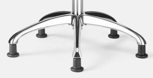 high base (A) polished aluminum