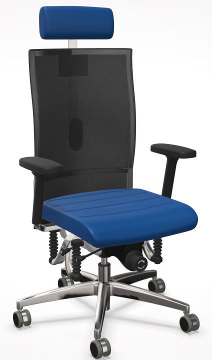 Haider BIOSWING 660 iQ - Bürodrehstuhl mit Nackenstütze und Netzrücken 49610-00