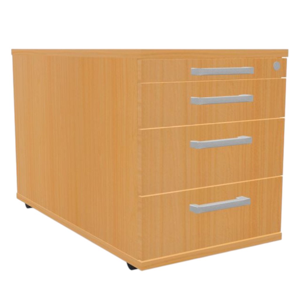 Hammerbacher Rollcontainer Solid mit 3 Schüben (80 cm tief) VTC30