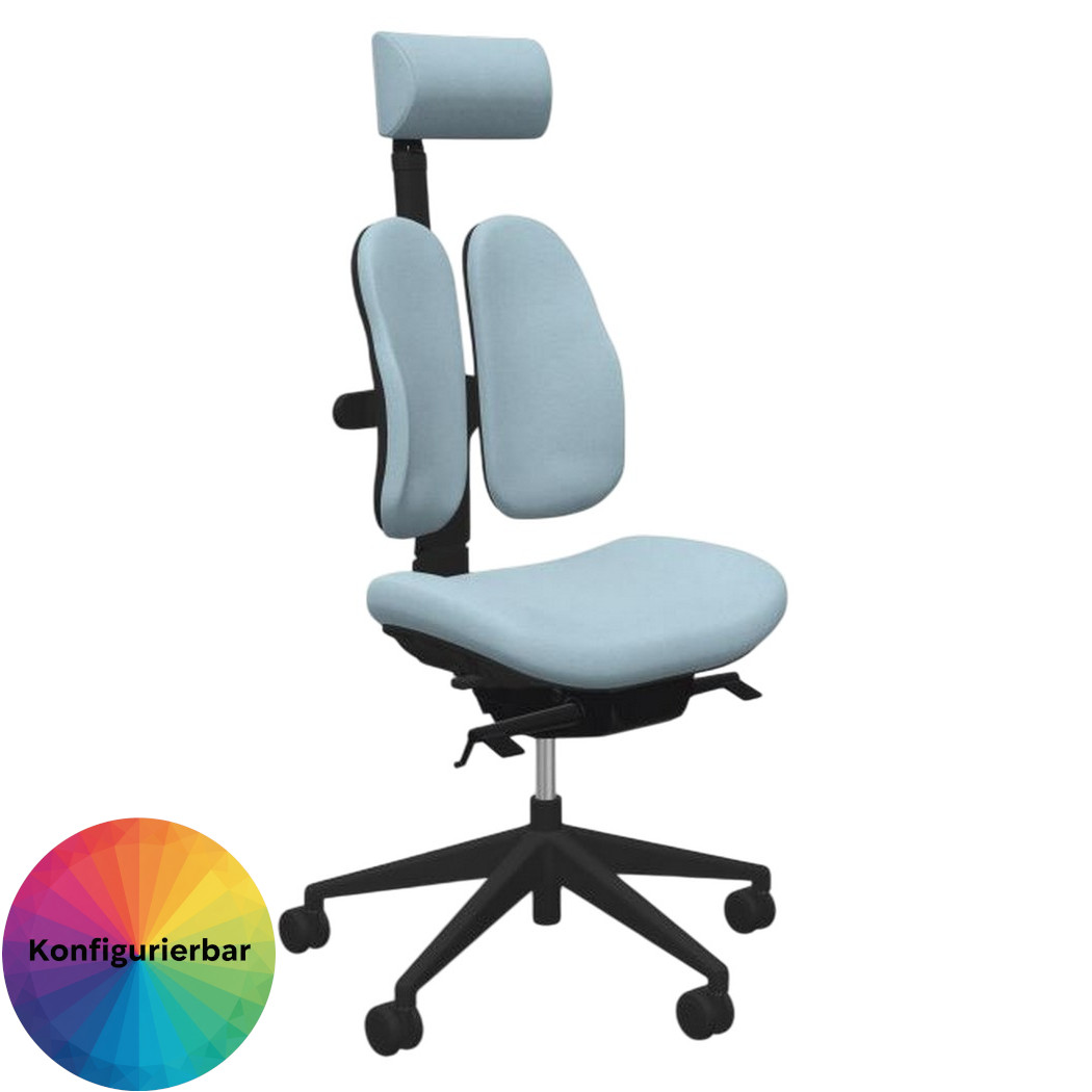 NowyStyl Rohde & Grahl duo-back - Bürodrehstuhl mit Kopfstütze (UPH/P) DUO BACK SWIVEL CHAIR UPH/PLASTIC KS