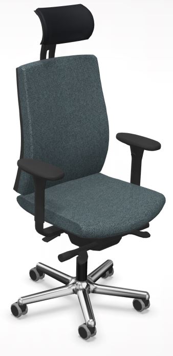 Löffler+ 1350 mit viskoelastischem Sitz (hart) - Bürodrehstuhl L+1350 Sitz Nr.7